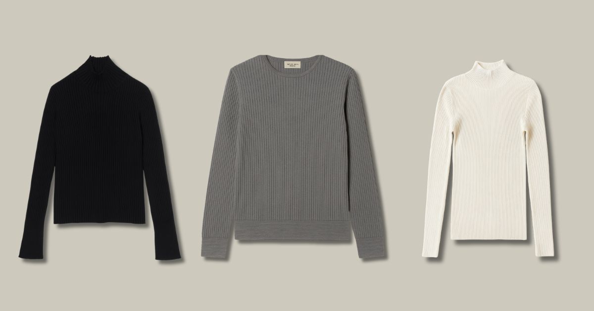 リブニットは選び方と着こなし方次第で職場OK