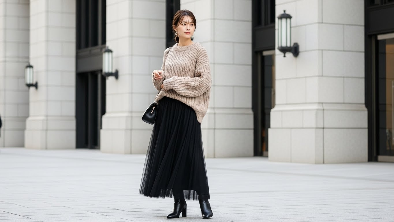 冬のチュールスカートはおかしくない!冬に活躍する一着の選び方