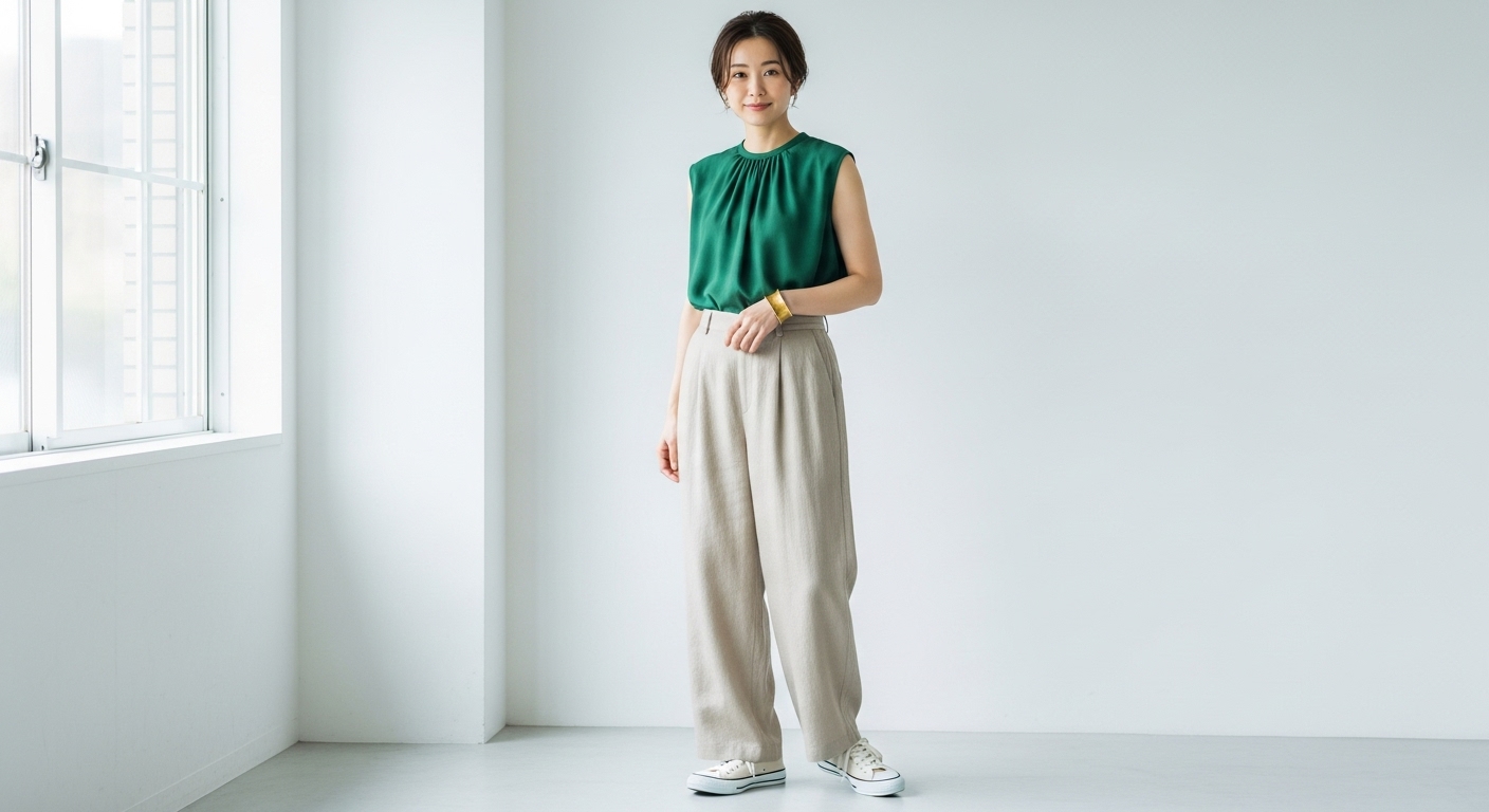 ベージュのパンツに合う色