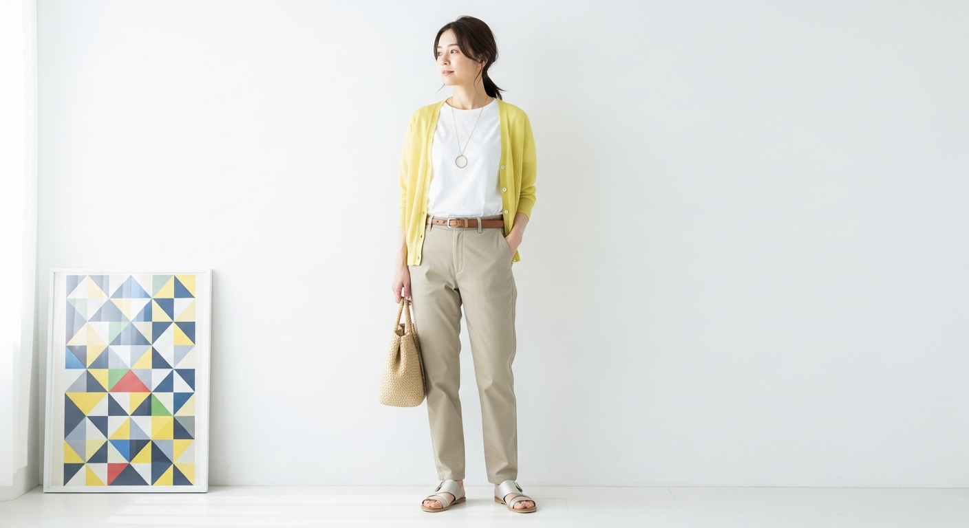 ベージュのパンツに合う色