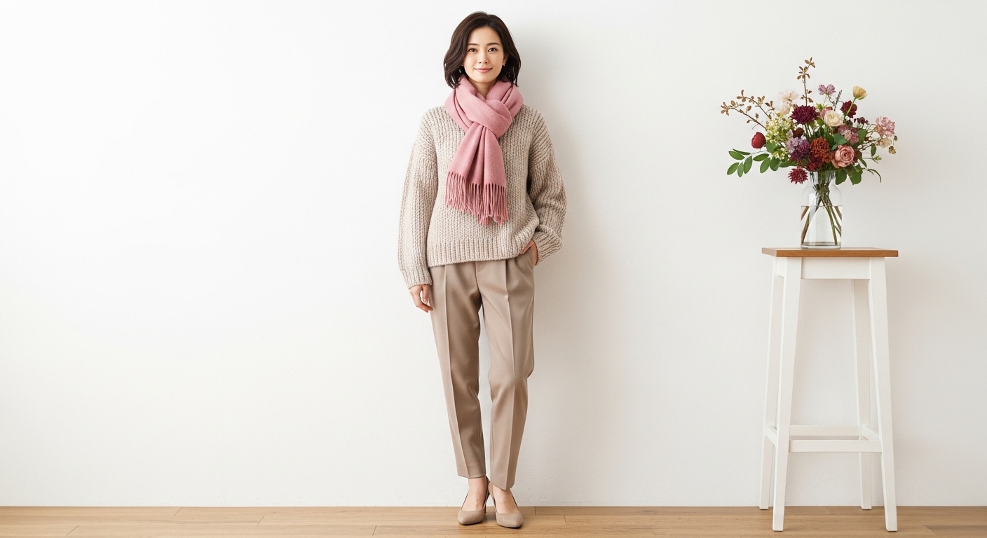 ベージュのパンツに合う色