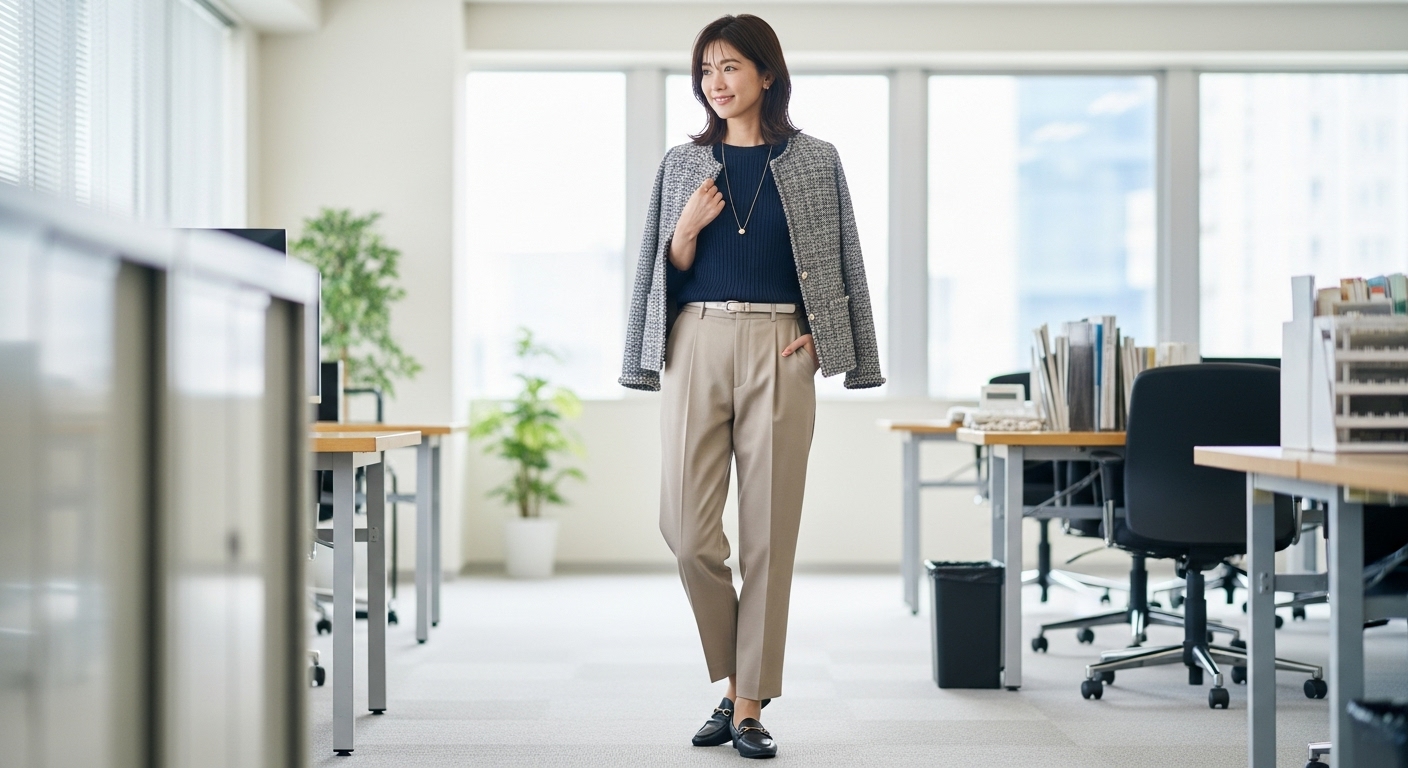 ベージュのパンツに合う色