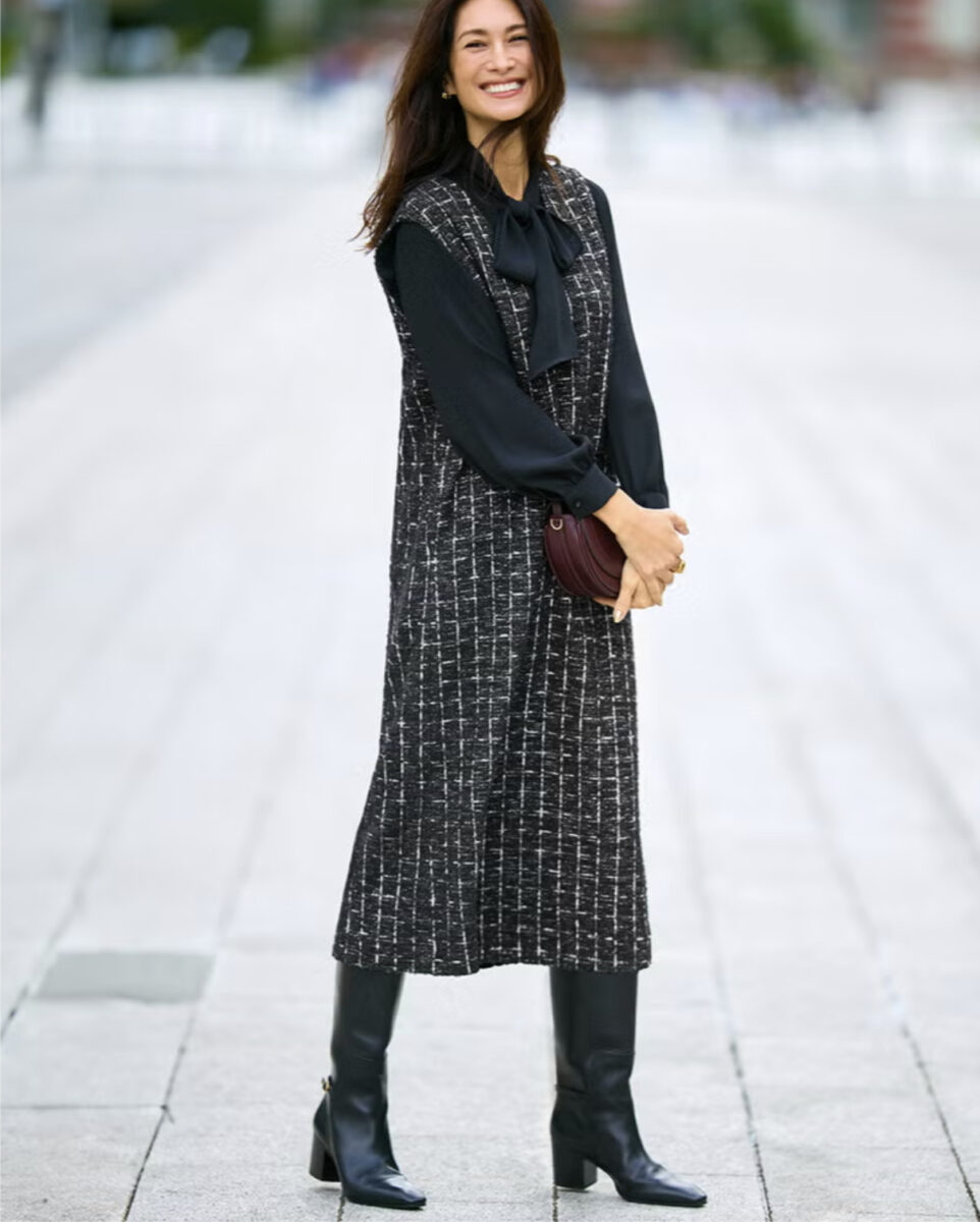 ツイードワンピース