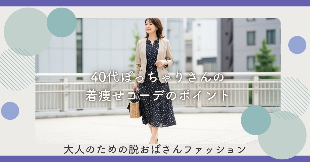 40代ぽっちゃりさんの着痩せコーデのポイント【冬】大人のための脱おばさんファッション