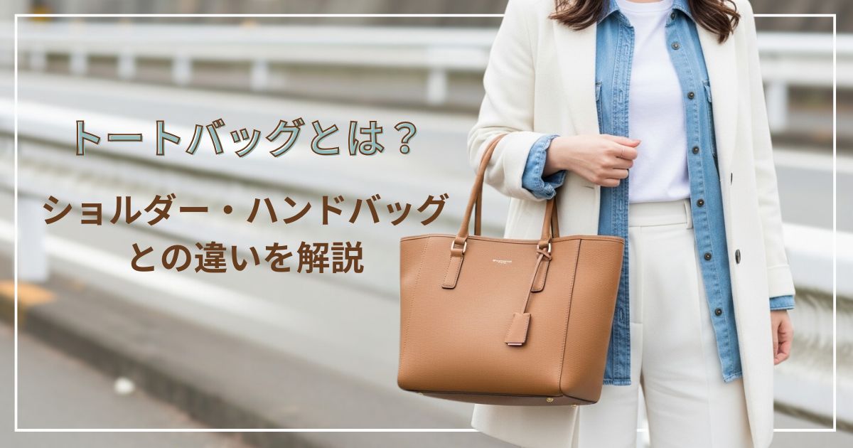 トートバッグとは？意味やショルダー・ハンドバッグとの違いを解説