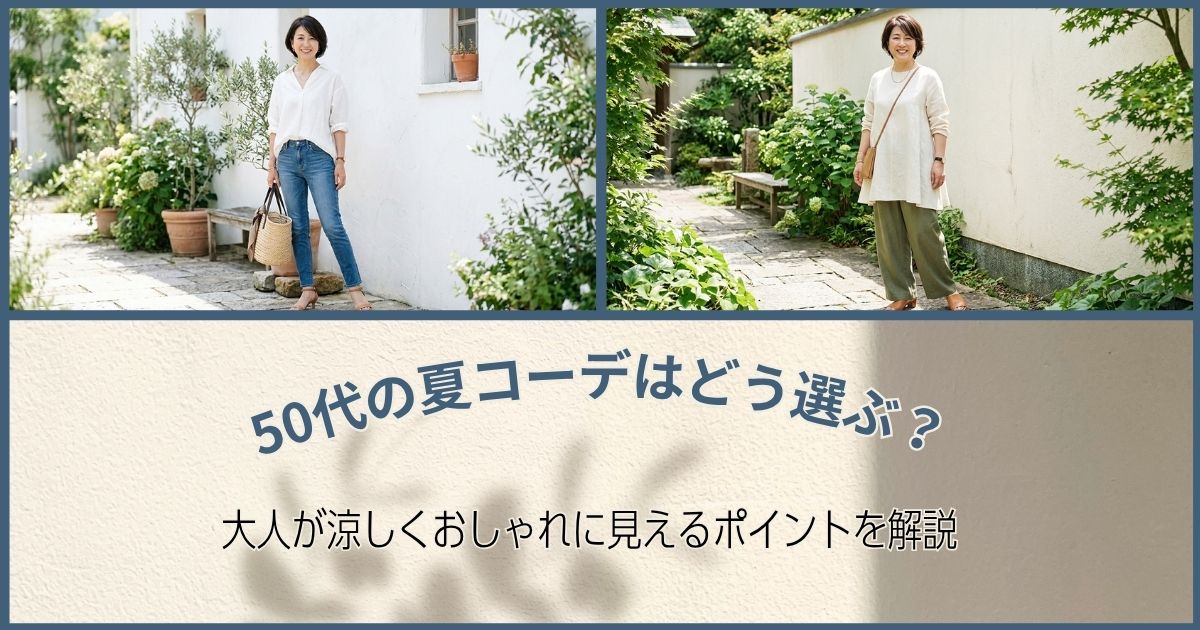 50代の夏コーデはどう選ぶ？大人が涼しくおしゃれに見えるポイントを解説