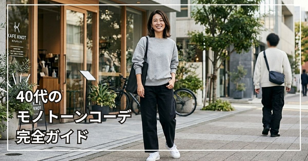 40代のモノトーンコーデ完全ガイド｜きれいめ・カジュアル・かっこいい着こなし術