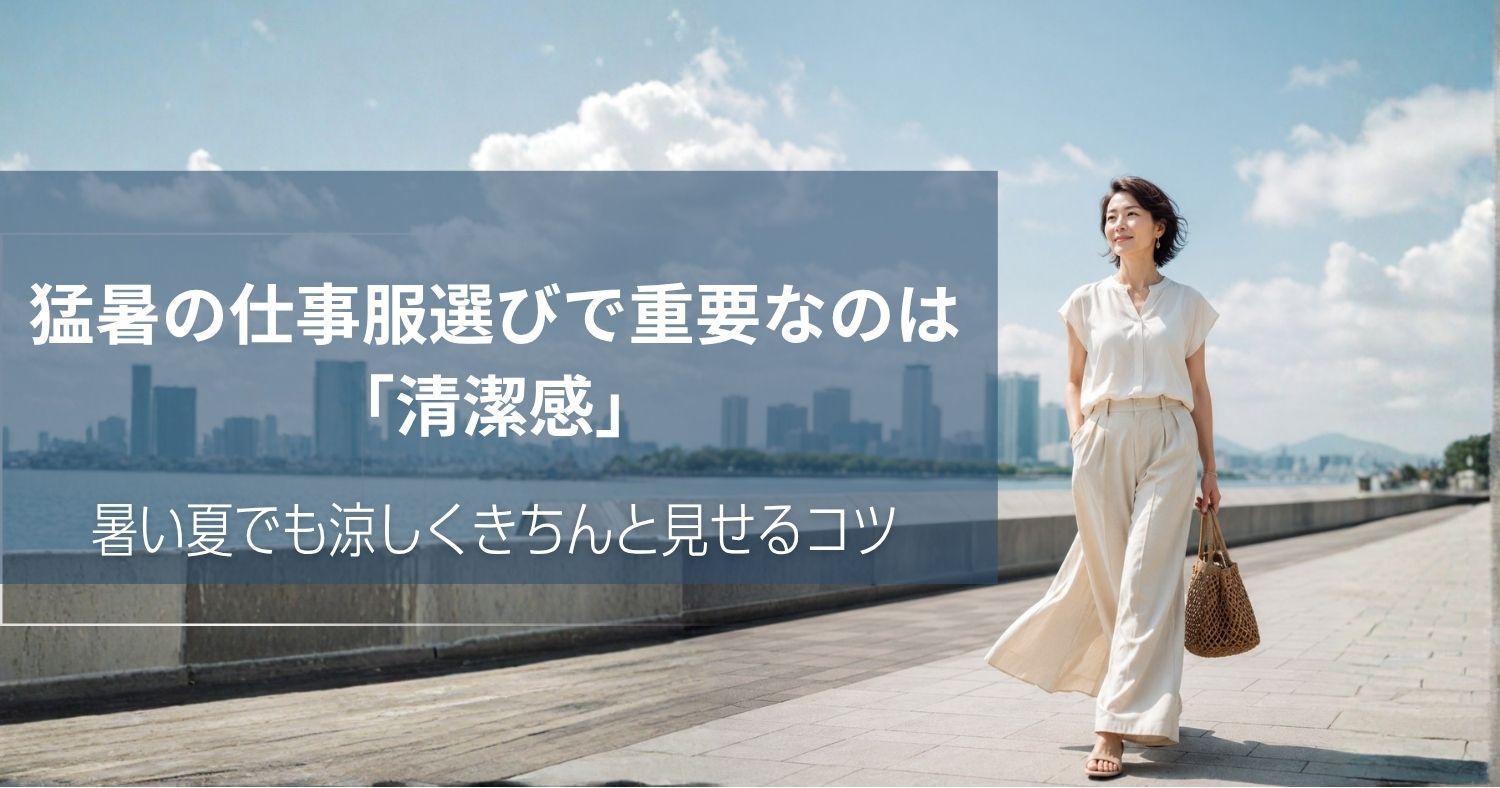 猛暑の仕事服選びで重要なのは「清潔感」暑い夏でも涼しくきちんと見せるコツ