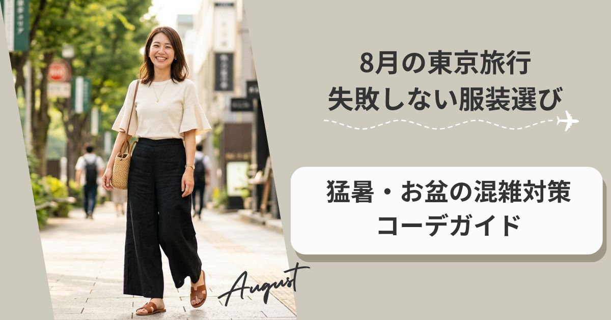 8月の東京旅行で失敗しない服装選び｜猛暑・お盆の混雑対策コーデガイド